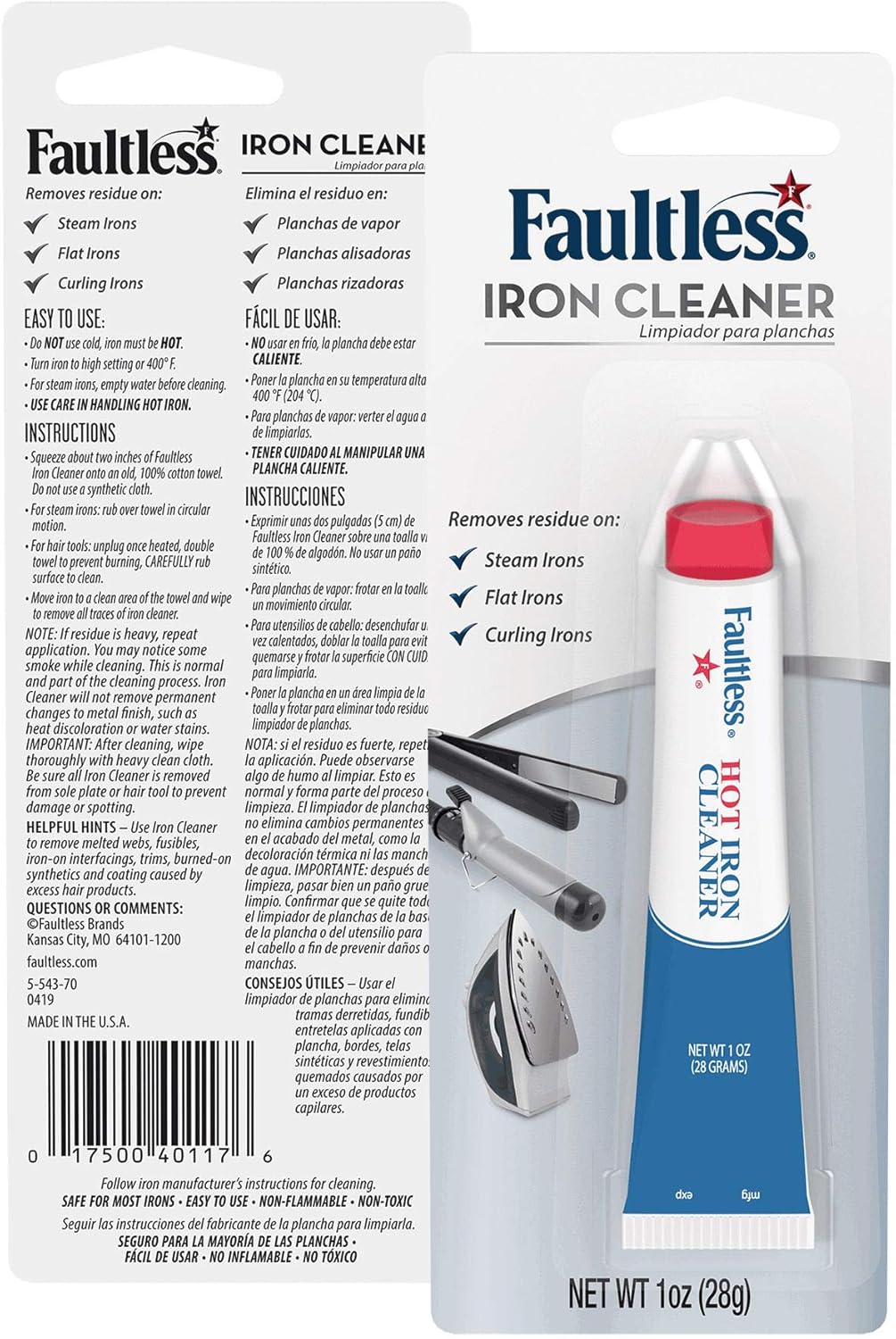 Faultless Hot Iron Cleaner 1oz 28 Grams