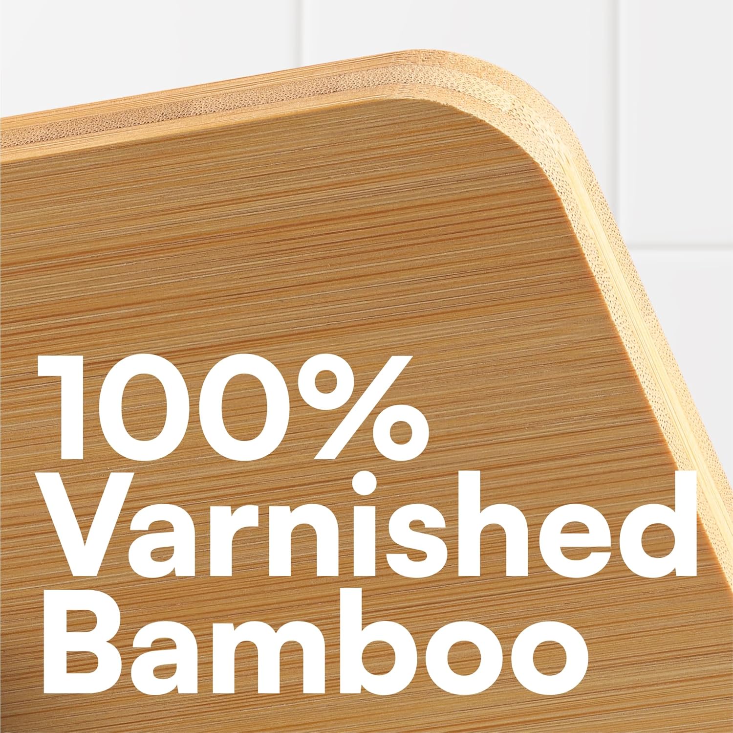 HS Bamboo Recipe Book Holder - Foldable Stand for Desk Kitchen and Bed