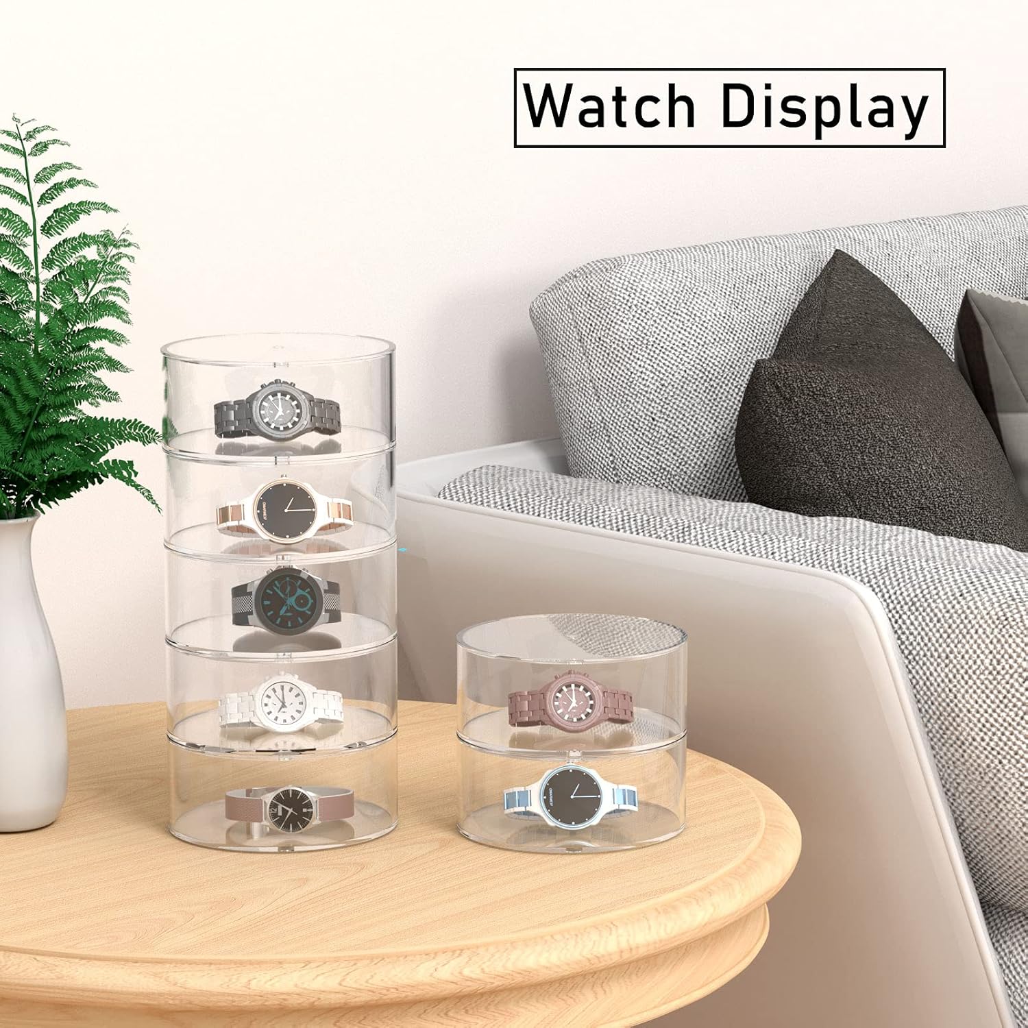 FEMELI Belt Organizer with 5 Layers and Acrylic Display Case