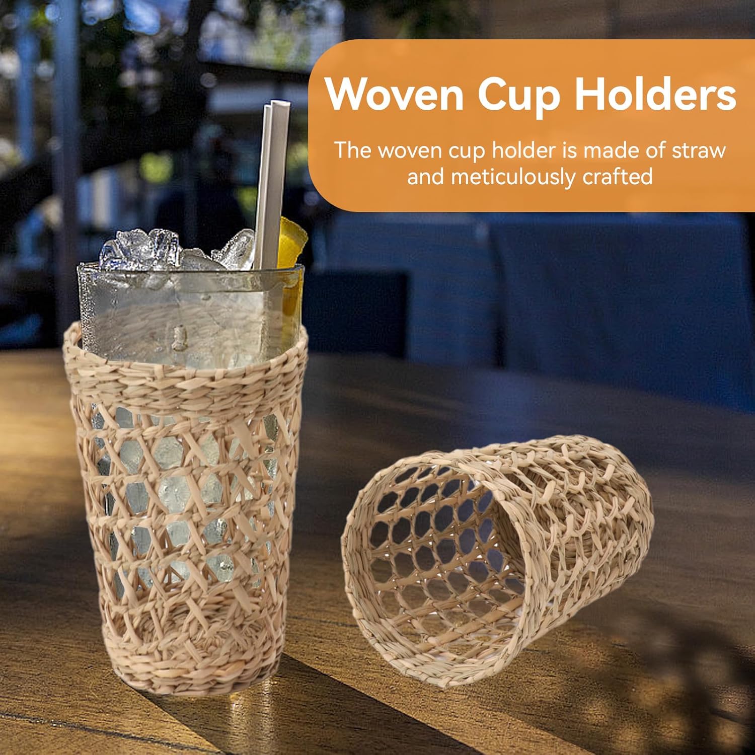6Pcs Handwoven Vase Sleeves for Home and Garden Decoration