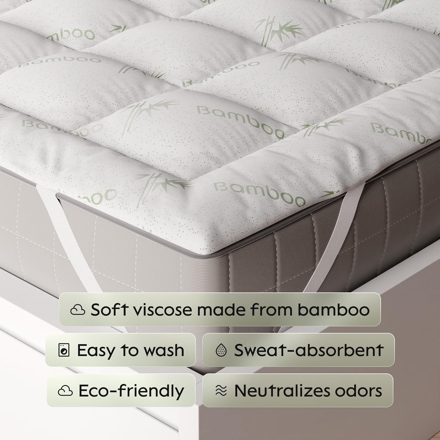 Ultra Soft Twin Mattress Topper for Back Pain Relief and Cool Sleep