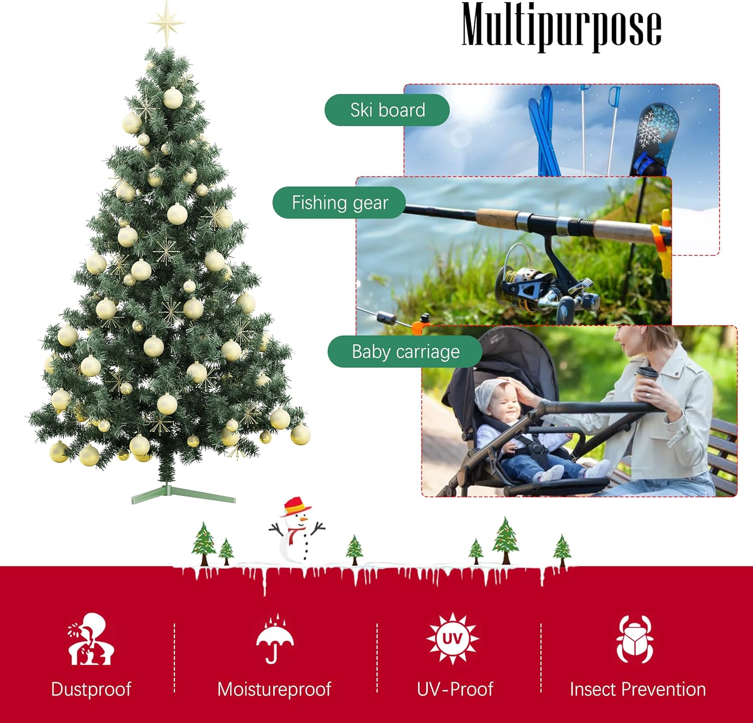 Cosy Family 75ft Christmas Tree Storage Bag - Red