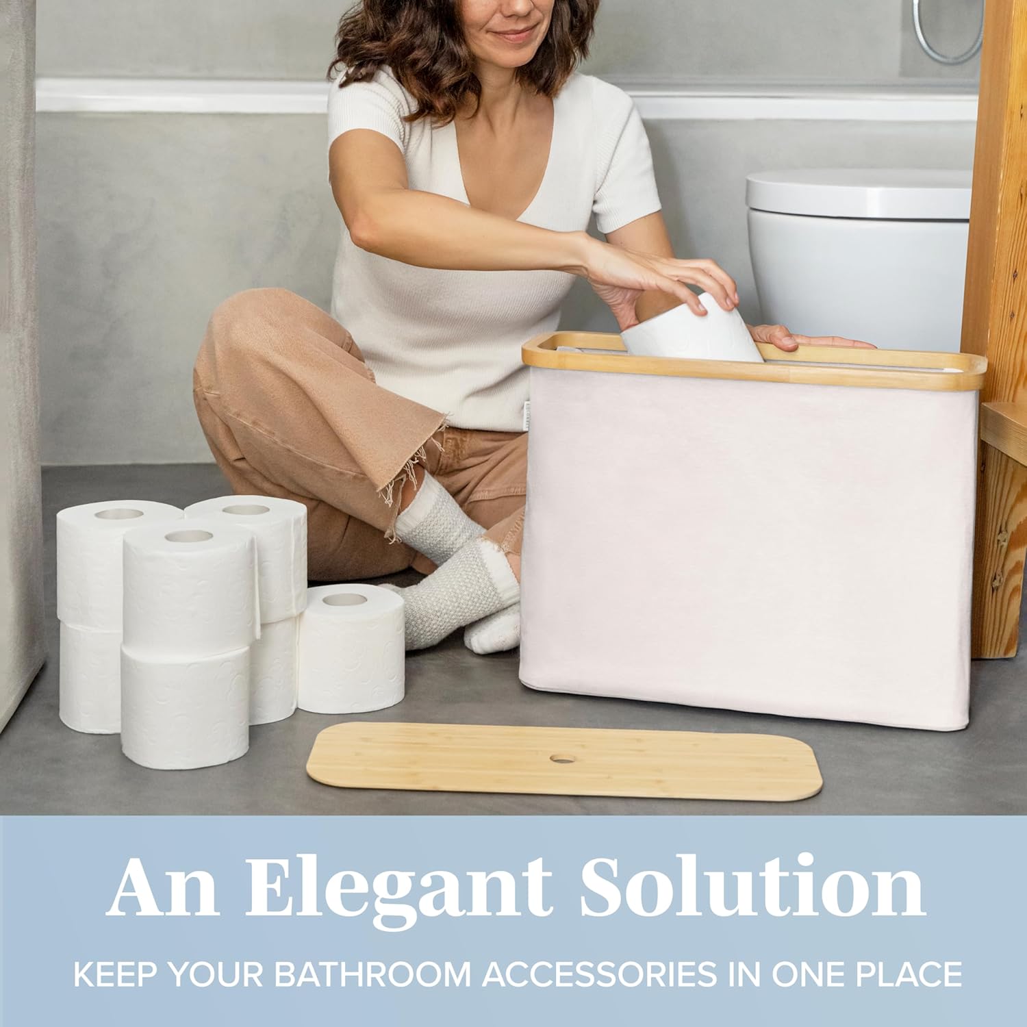 Lonbet Toilet Paper Basket Organizer Storage