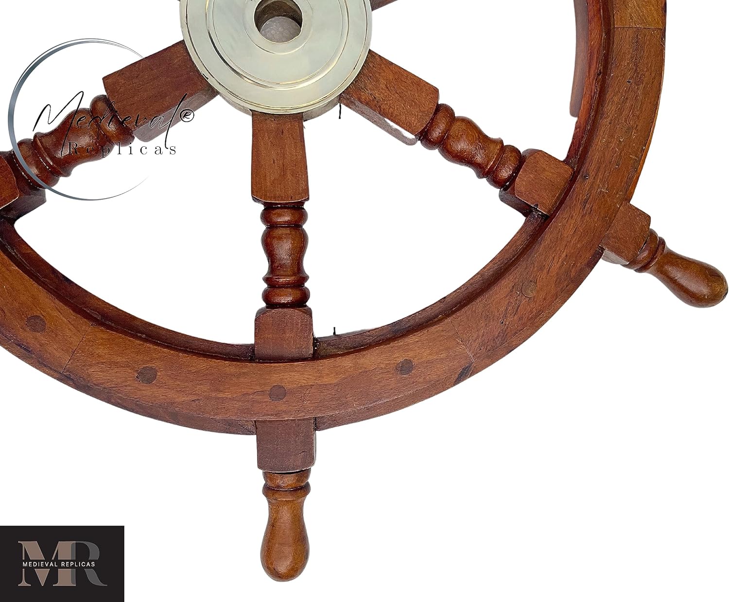 Medieval Replicas Ship Wheel Wooden 24 Inch Brown