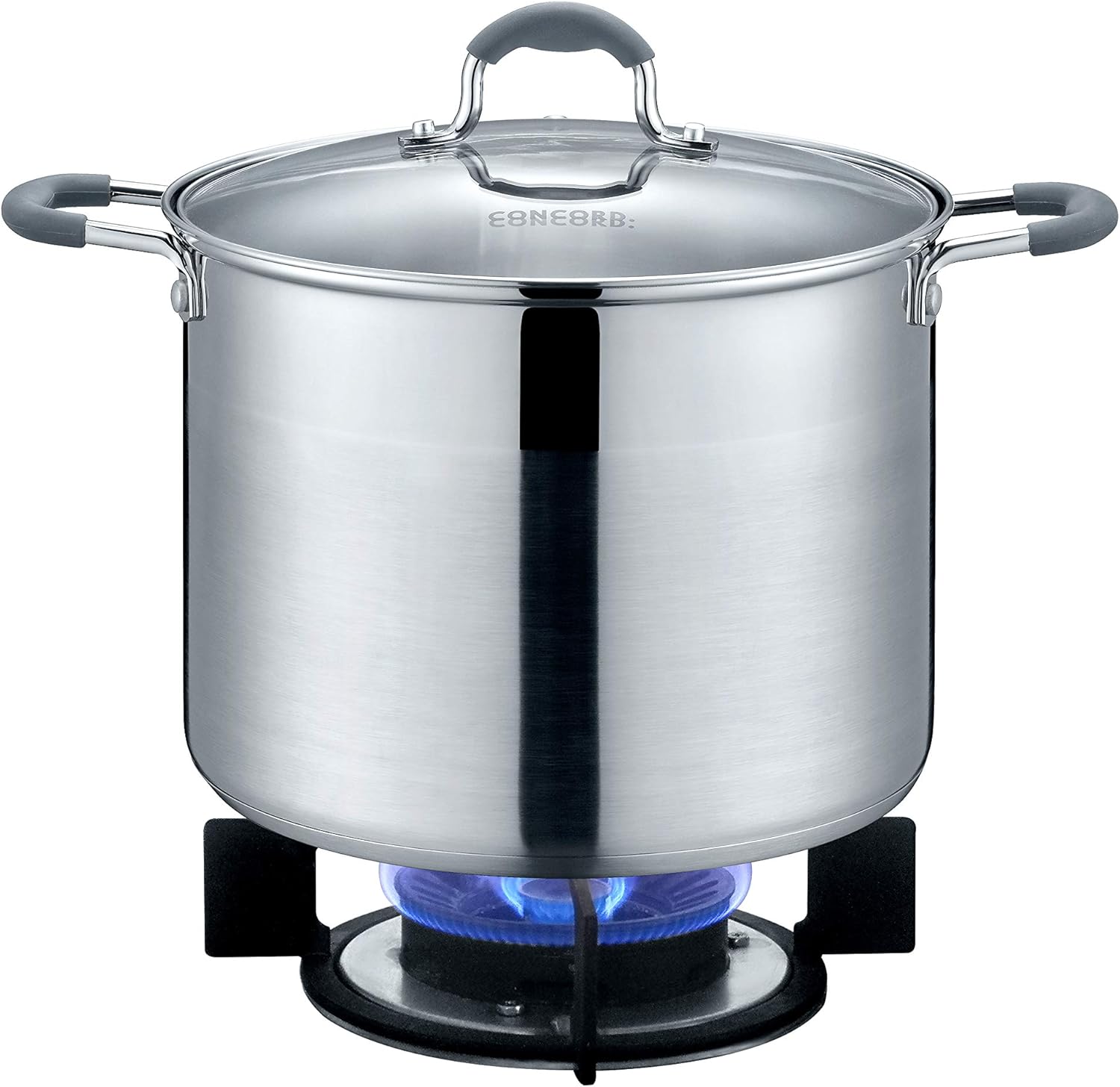 Concord Stainless Steel Stock Pot with Glass Lid 7 QT