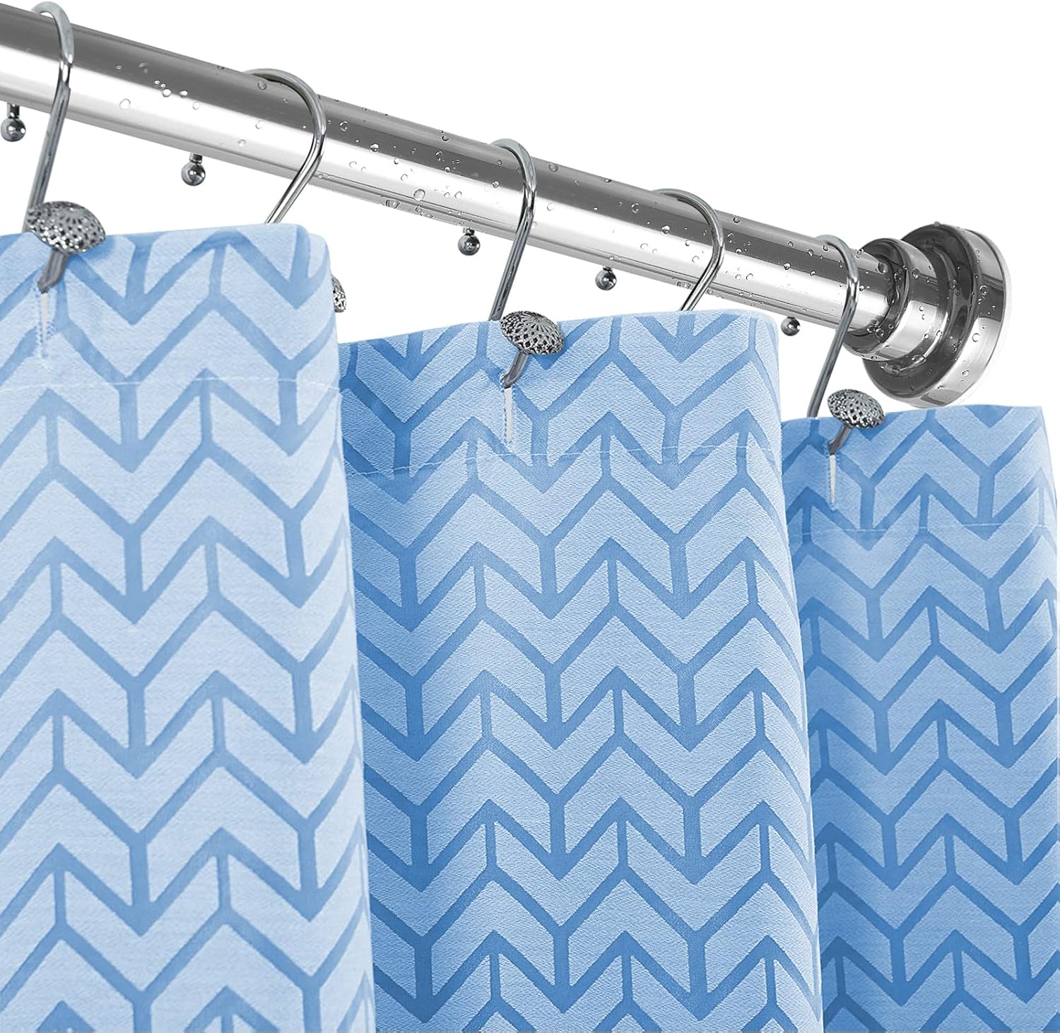 Ausemku Tension Shower Curtain Rod - 26-76 Inch Silver