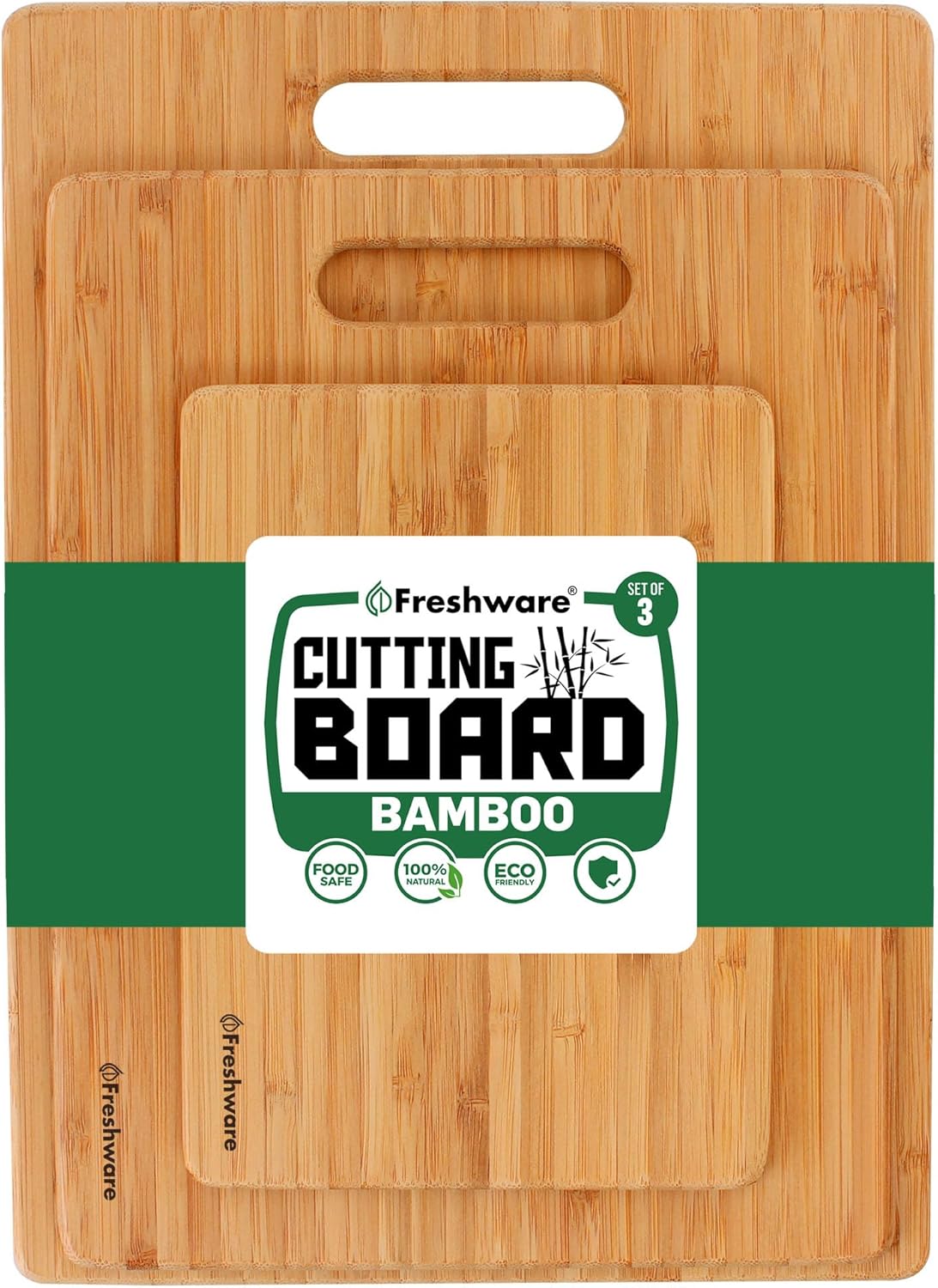 Freshware Bamboo Cutting Board Set of 3
