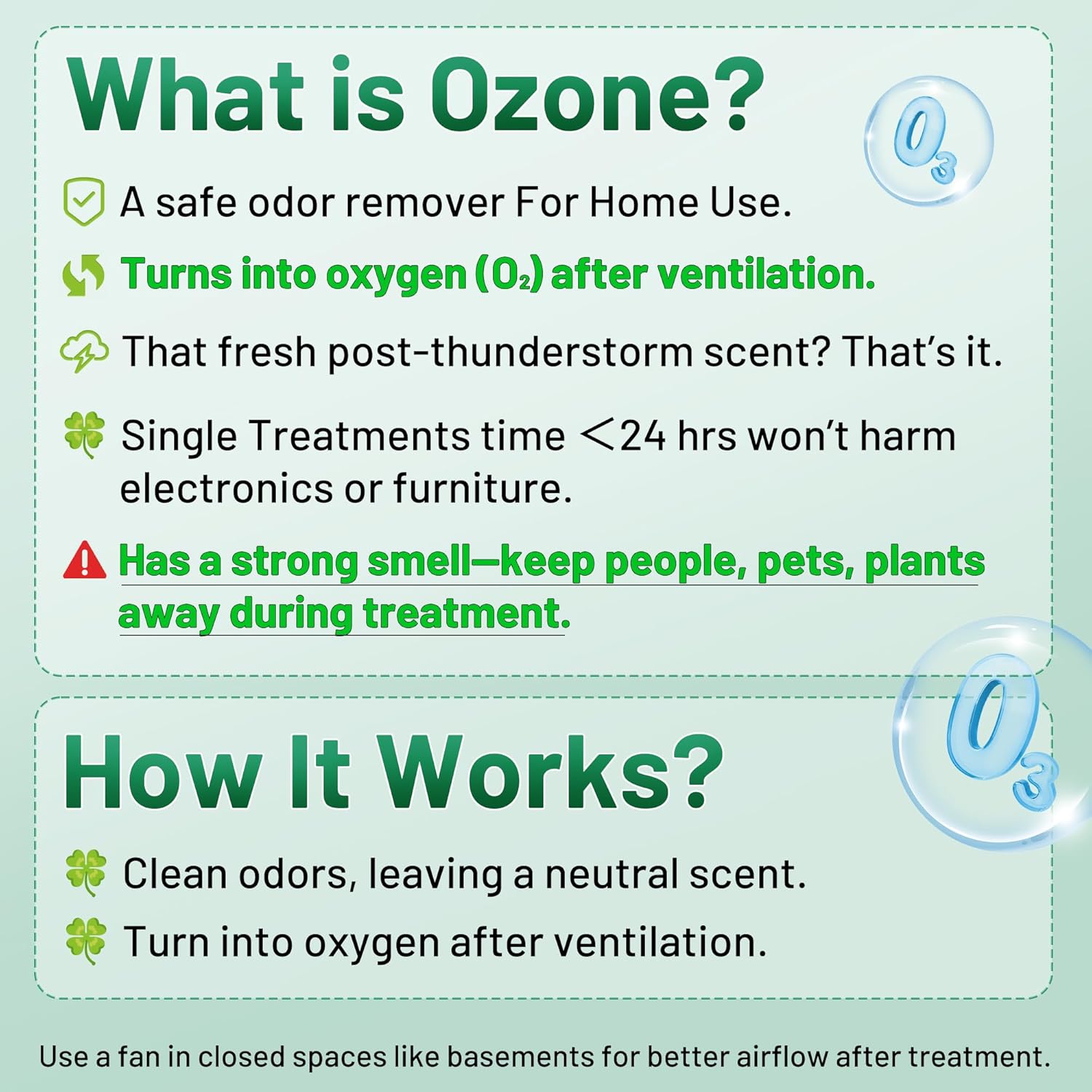 Ozone Generator 45000mgh for 2500 sq ft