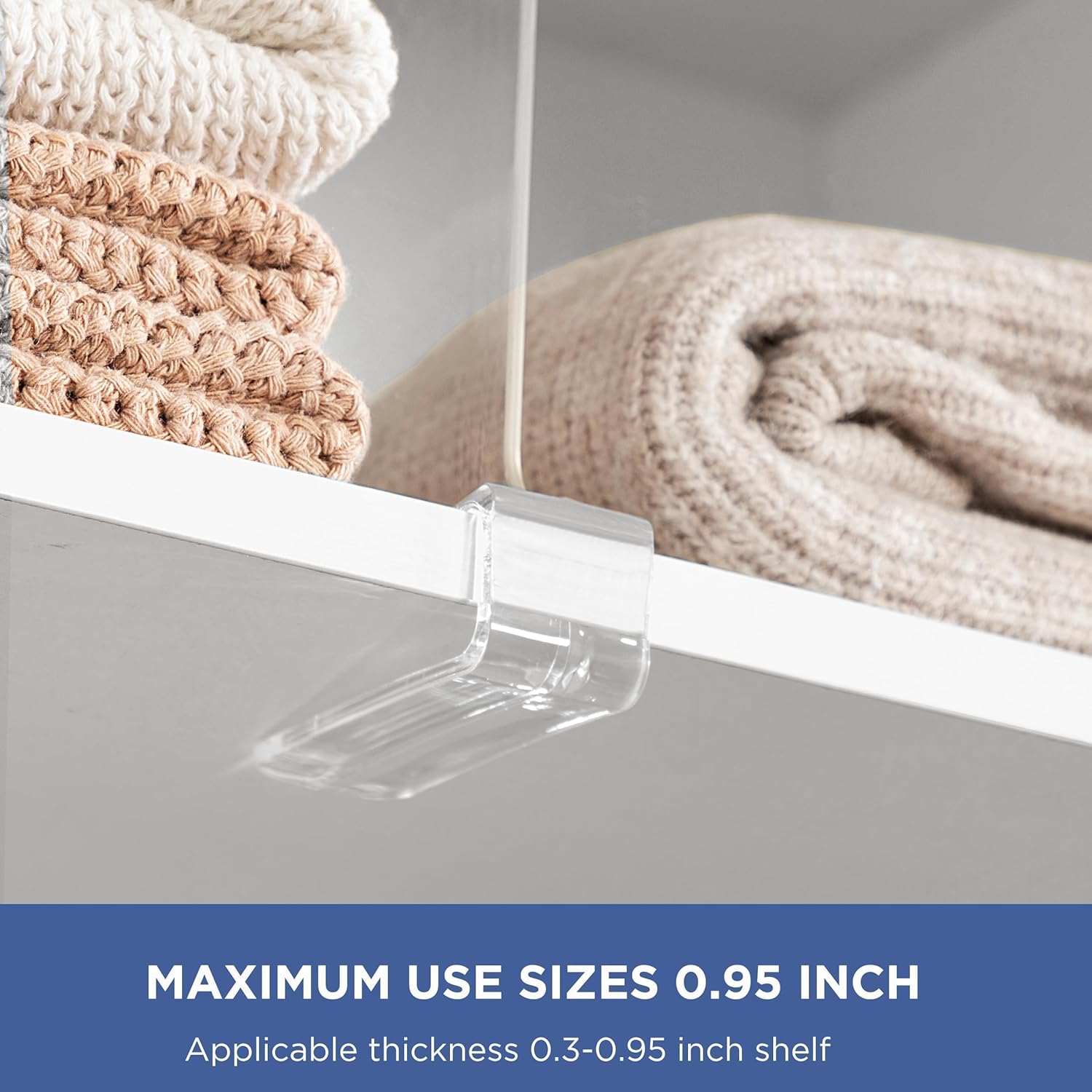 HBlife 6-Pack Shelf Dividers for Closet and Bookshelf Organization