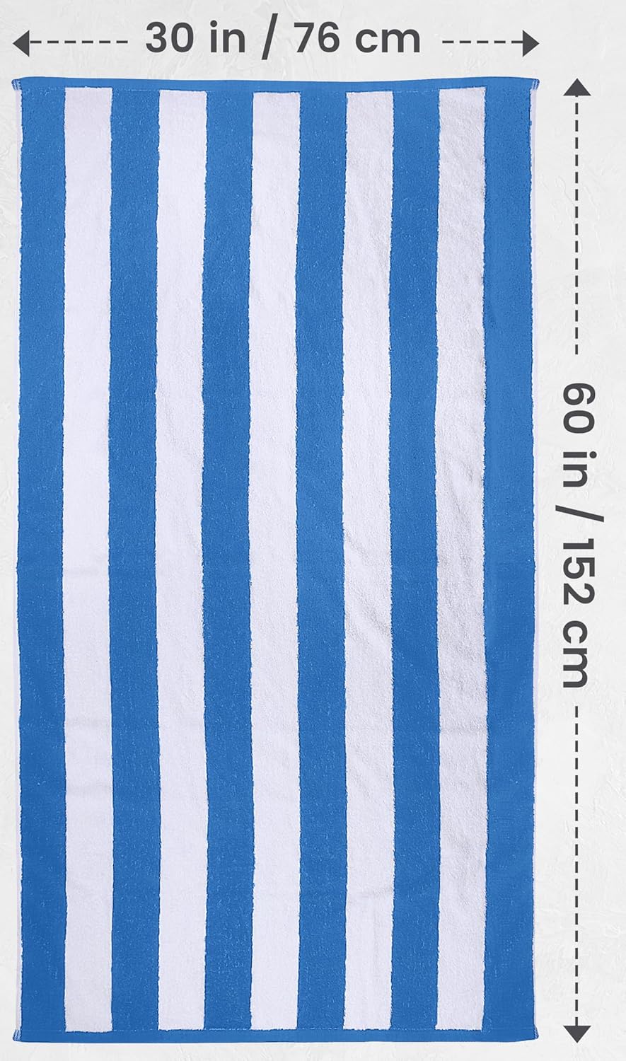 Utopia Towels 4 Pack Cabana Stripe Beach Towels 30x60 Inches