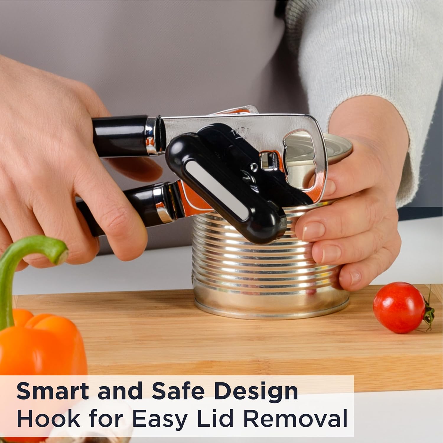 Deiss PRO Hand Held Can Opener Smooth Edge Heavy Duty Ergonomic Handle