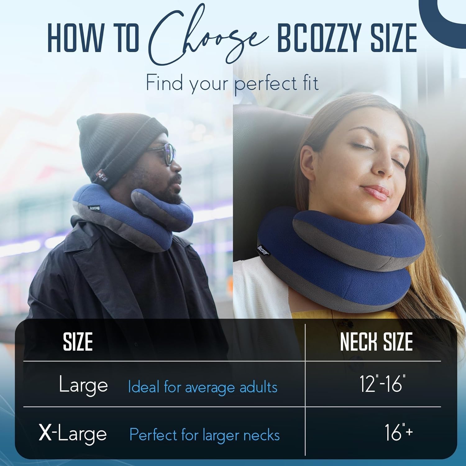 BCOZZY Travel Neck Pillow for Airplane