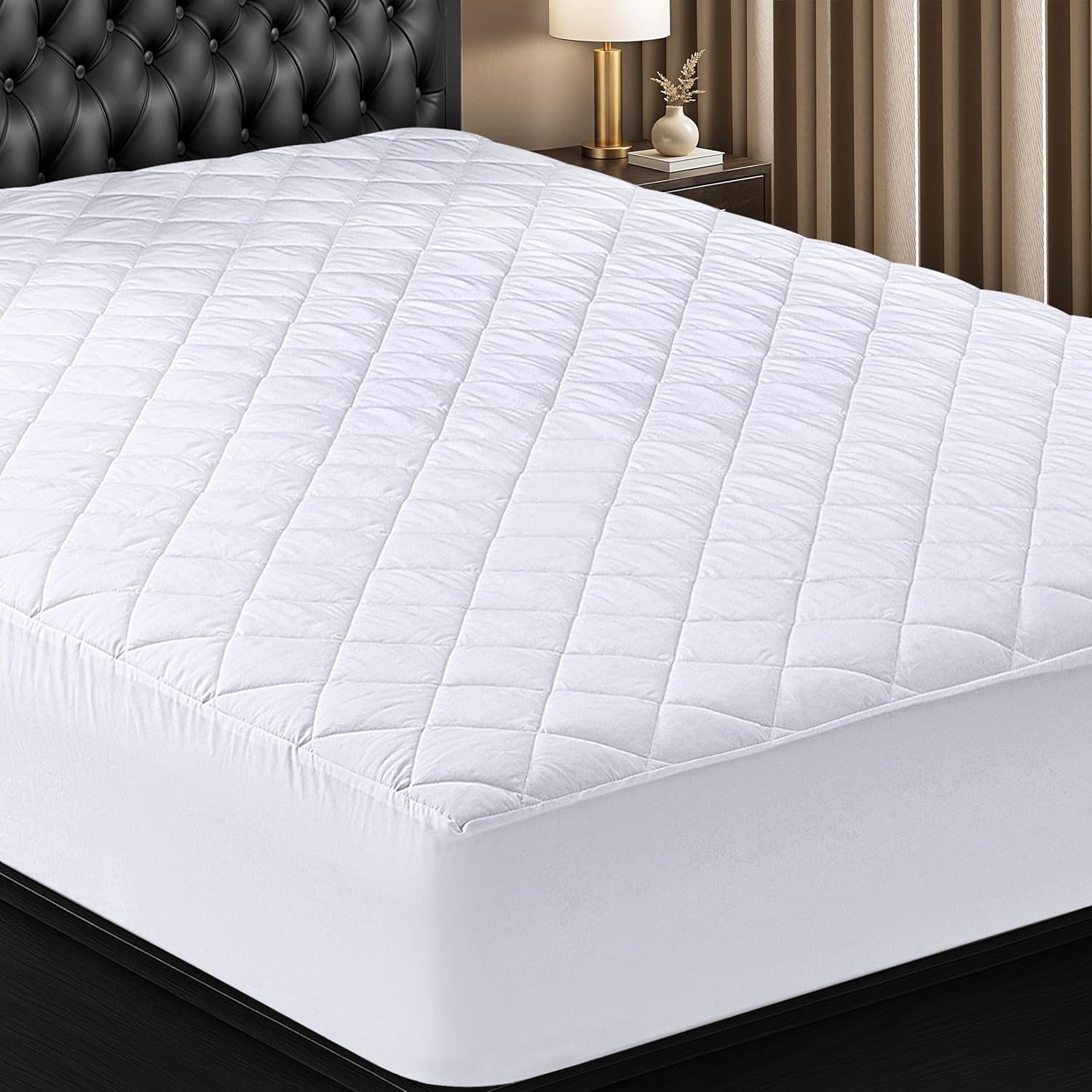 Utopia Bedding Quilted Fitted Mattress Pad Queen