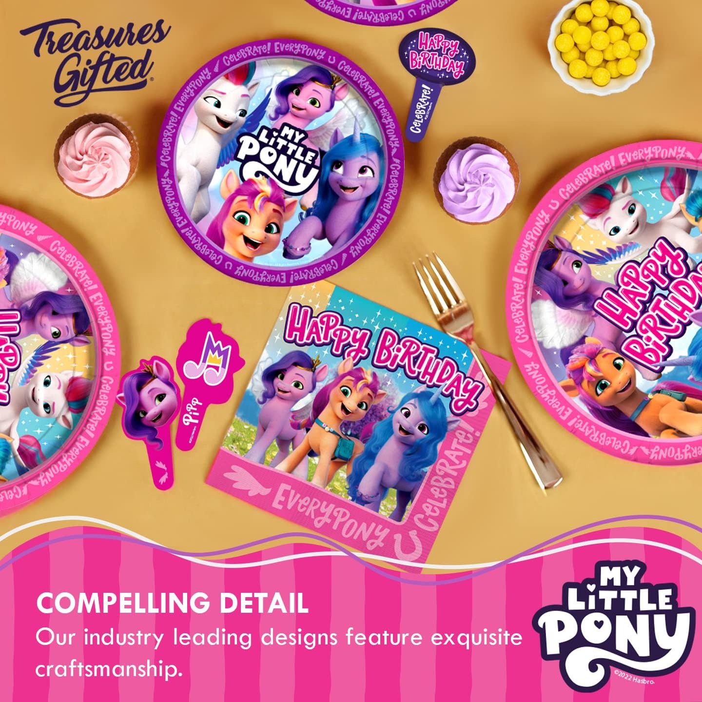 My Little Pony 16 Count 9in Party Plates - Officially Licensed