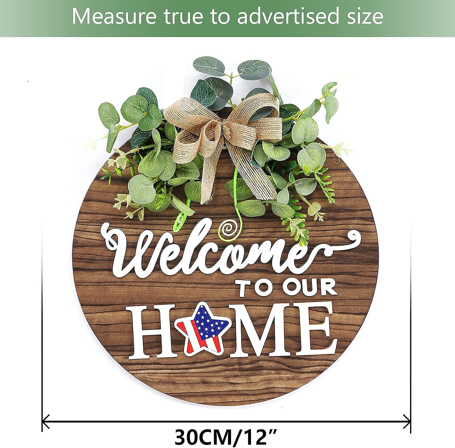 Interchangeable Seasonal Welcome Sign for Front Door