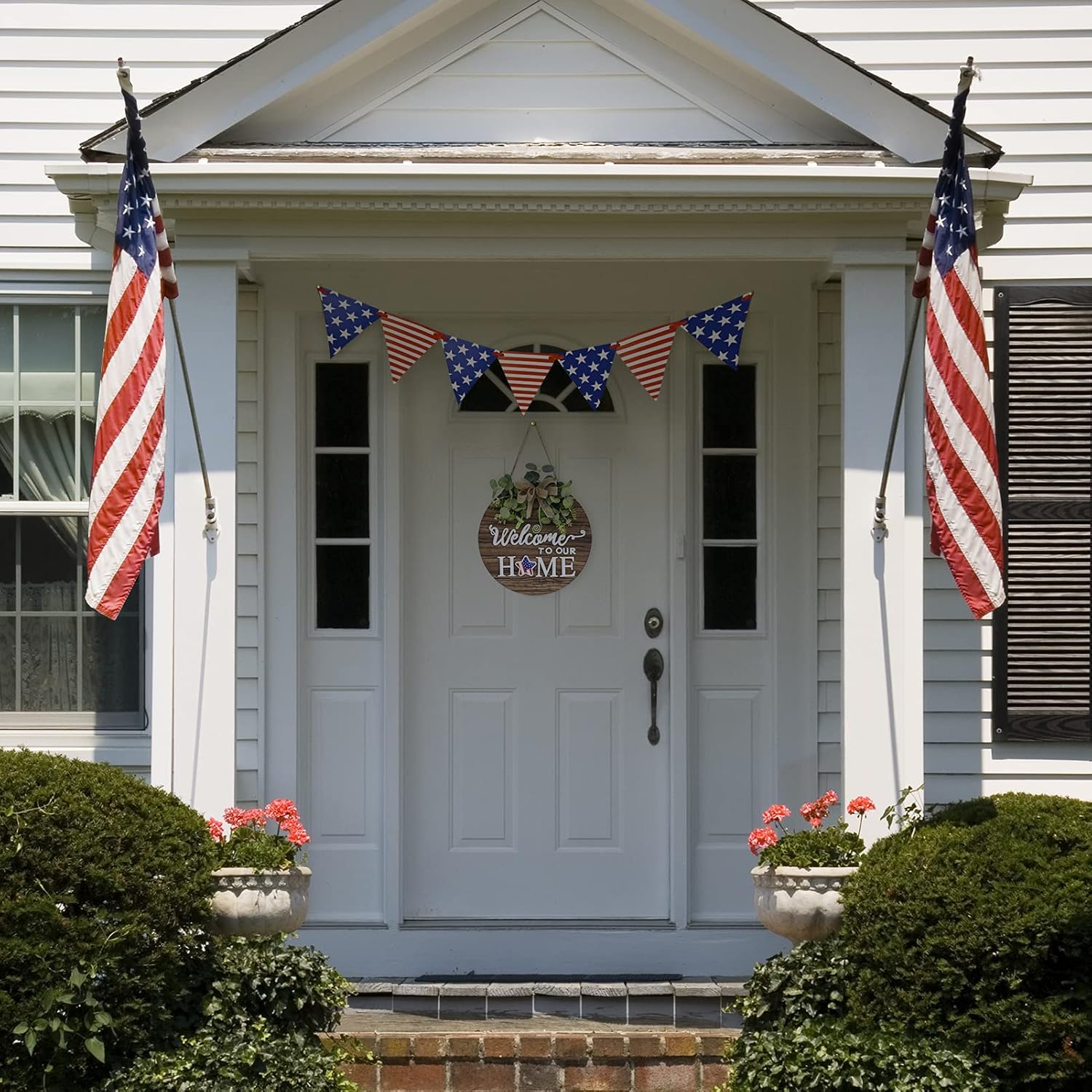 Interchangeable Seasonal Welcome Sign for Front Door