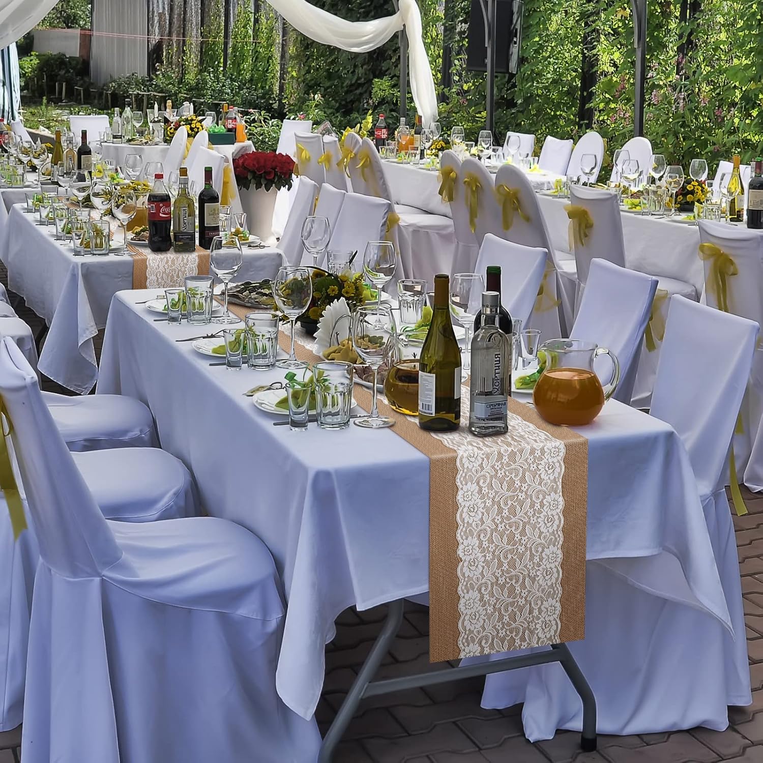 Chumia 12 Pack Rustic Jute Table Runner