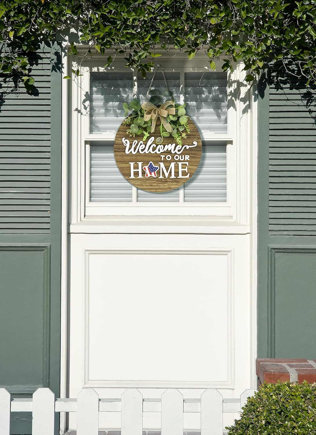 Interchangeable Seasonal Welcome Sign for Front Door