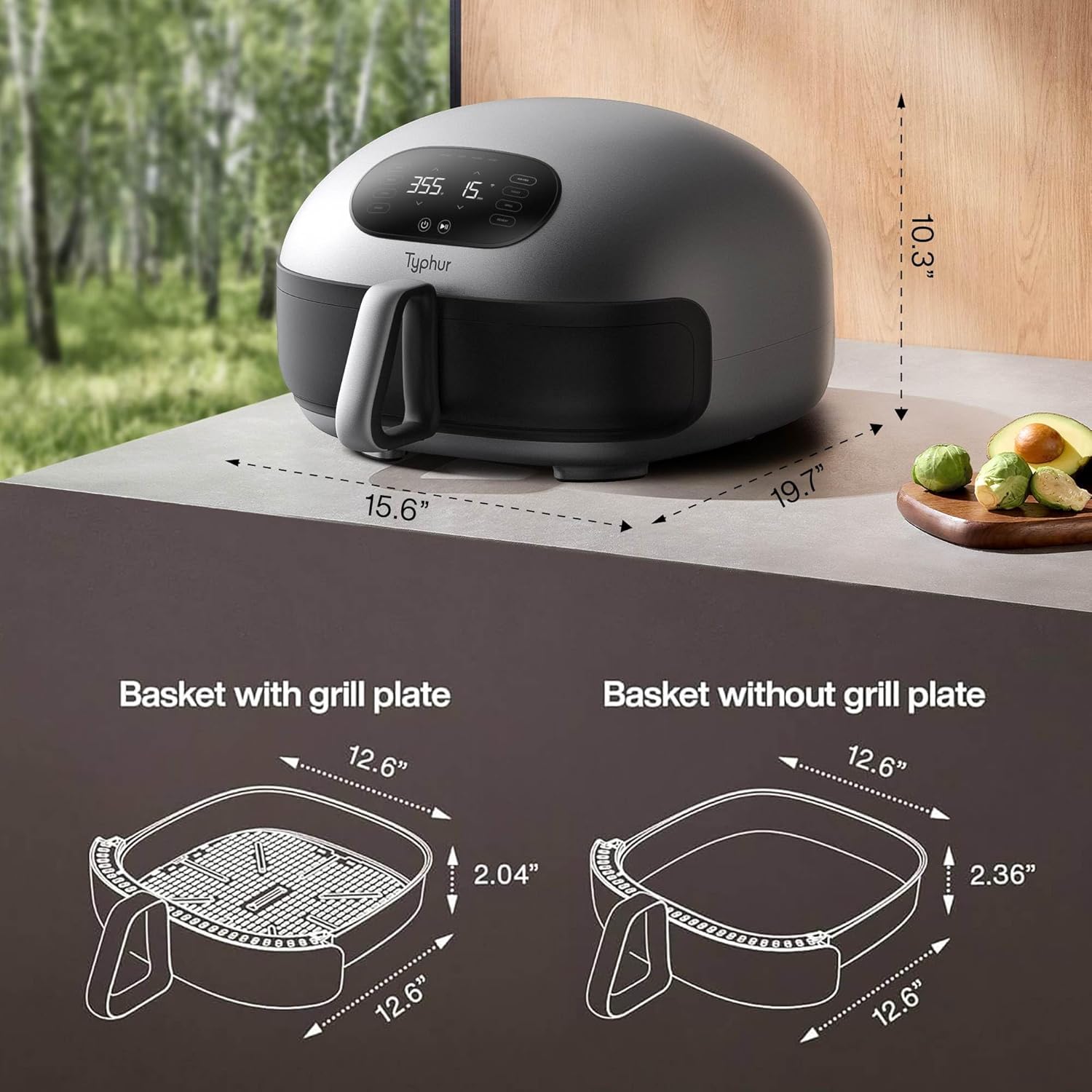 Typhur Dome 2 Air Fryer with 32 Wings Capacity