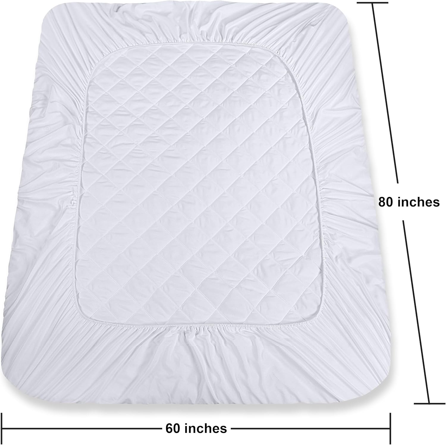 Utopia Bedding Quilted Fitted Mattress Pad Queen