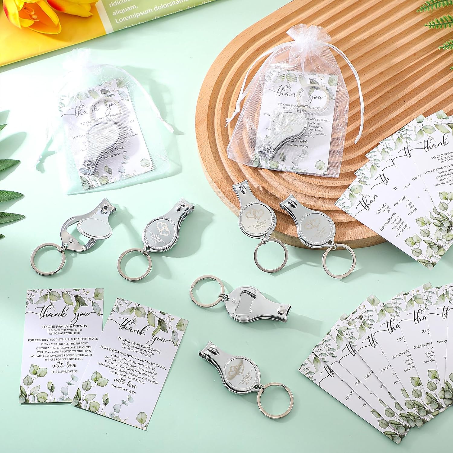 Fulmoon Wedding Multi Function Bottle Opener Nail Clipper Set