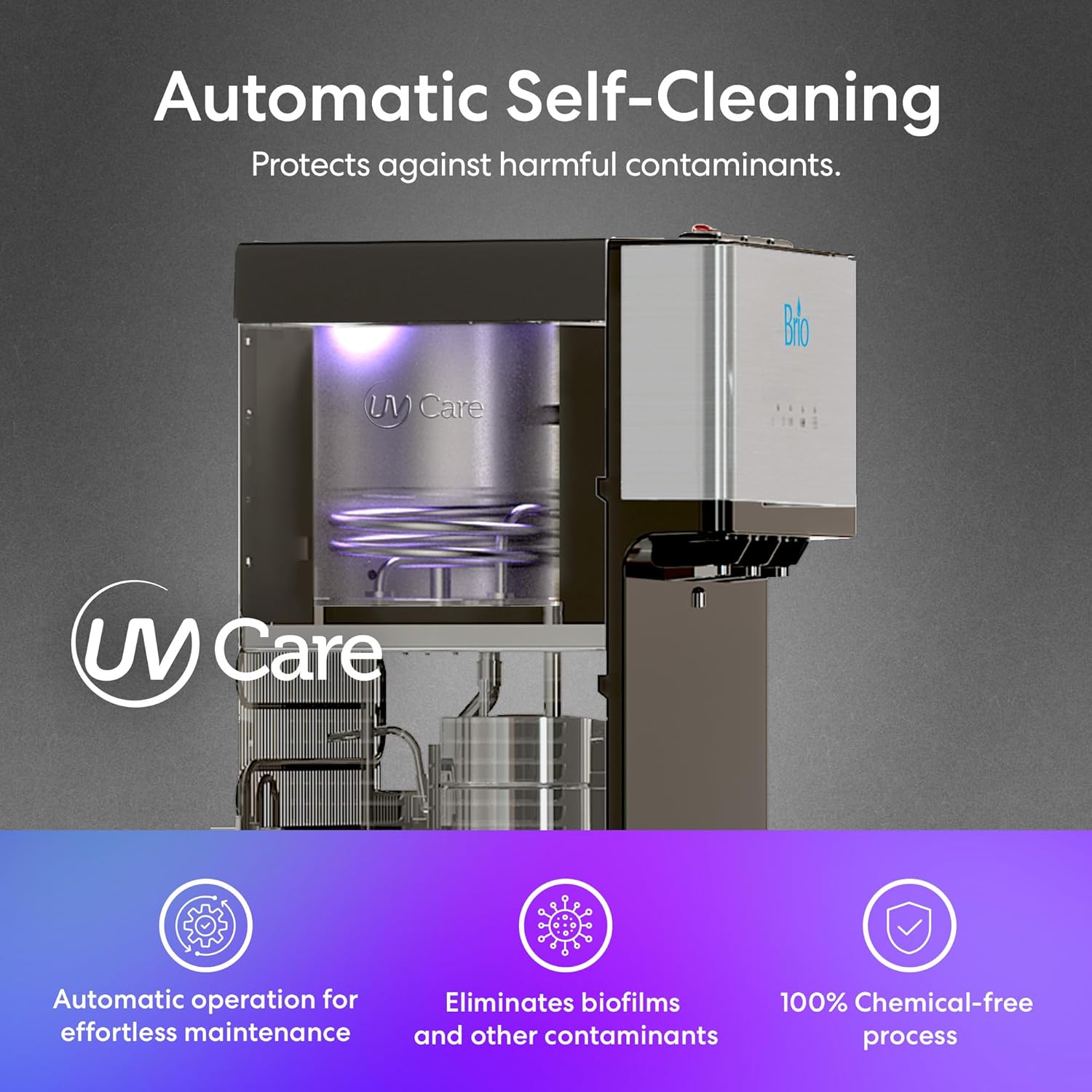 Brio Self Cleaning Bottom Loading Water Cooler 3 Temperature Settings