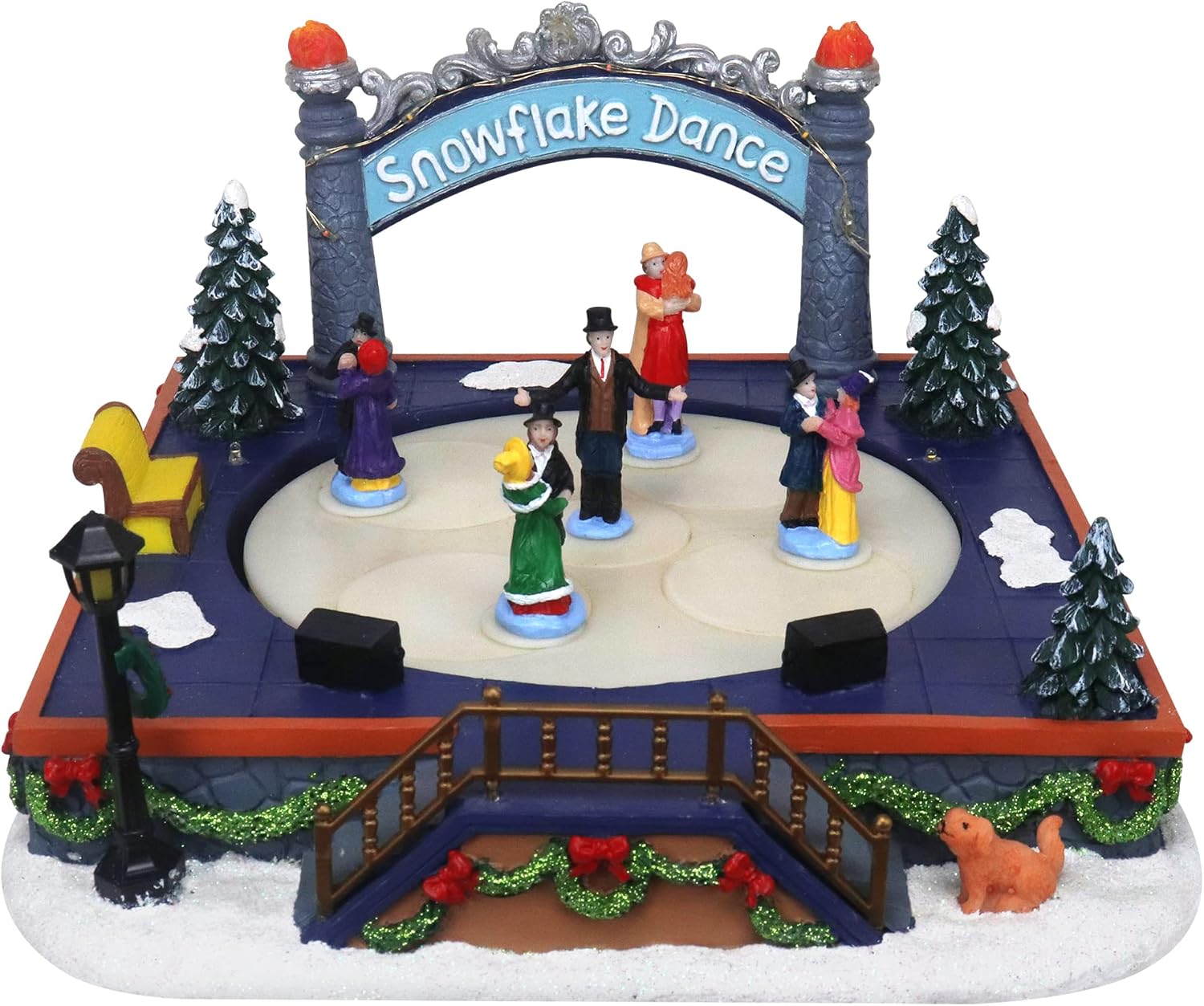 Animated Christmas Village Ballroom Dance Figure