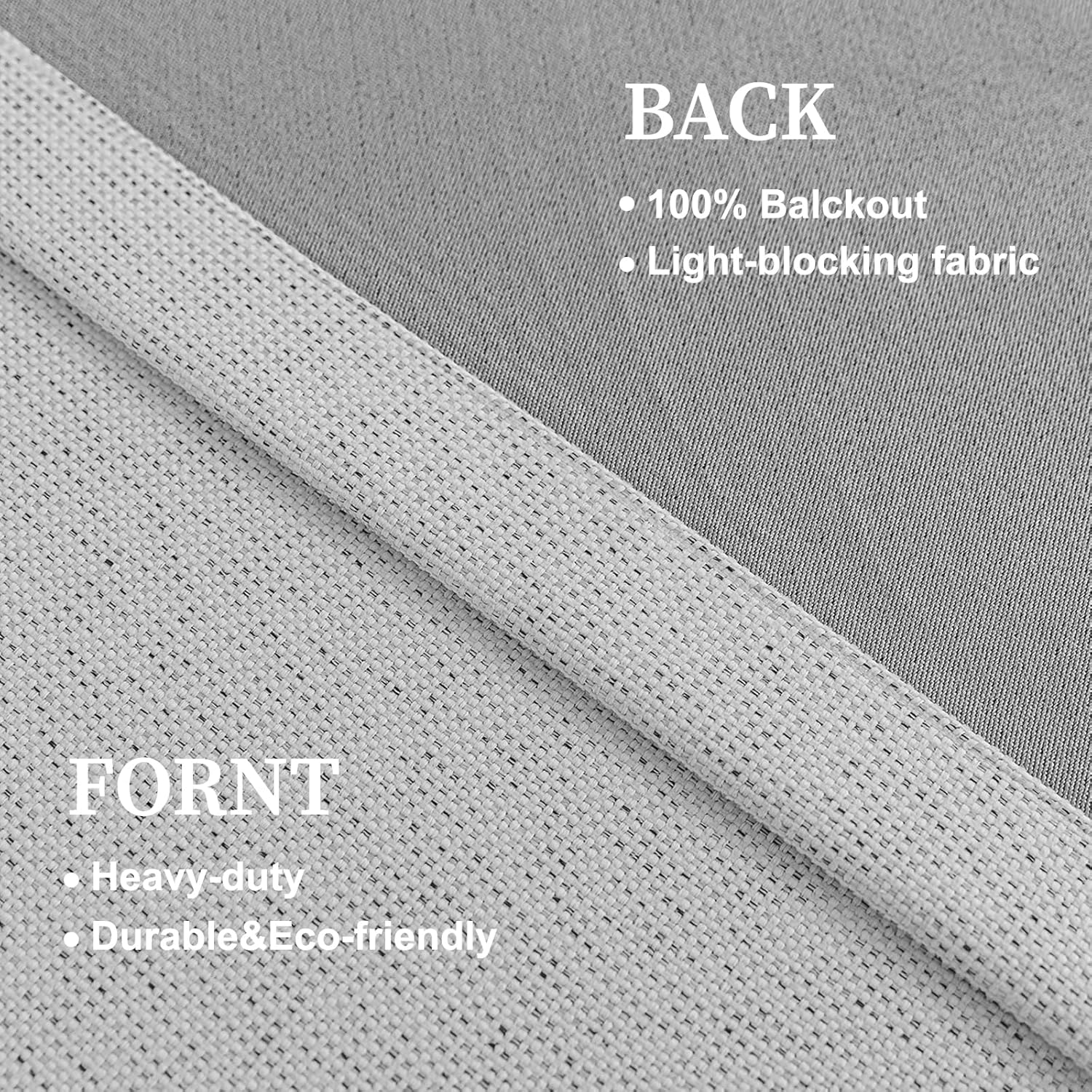 100 Linen Blackout Curtains 2 Panels Set 96 Inch Long
