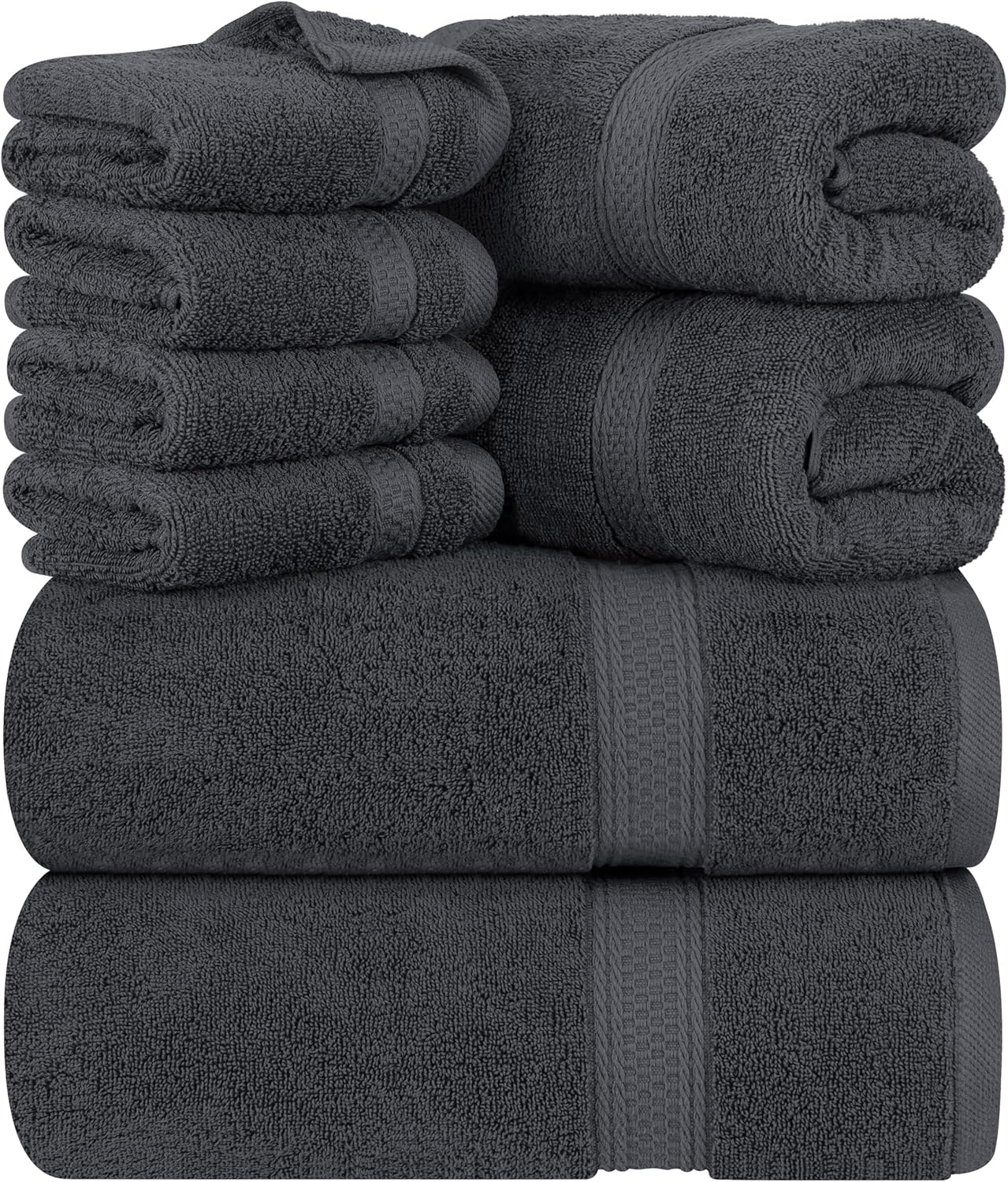Utopia Towels 8 Piece Premium Set Grey