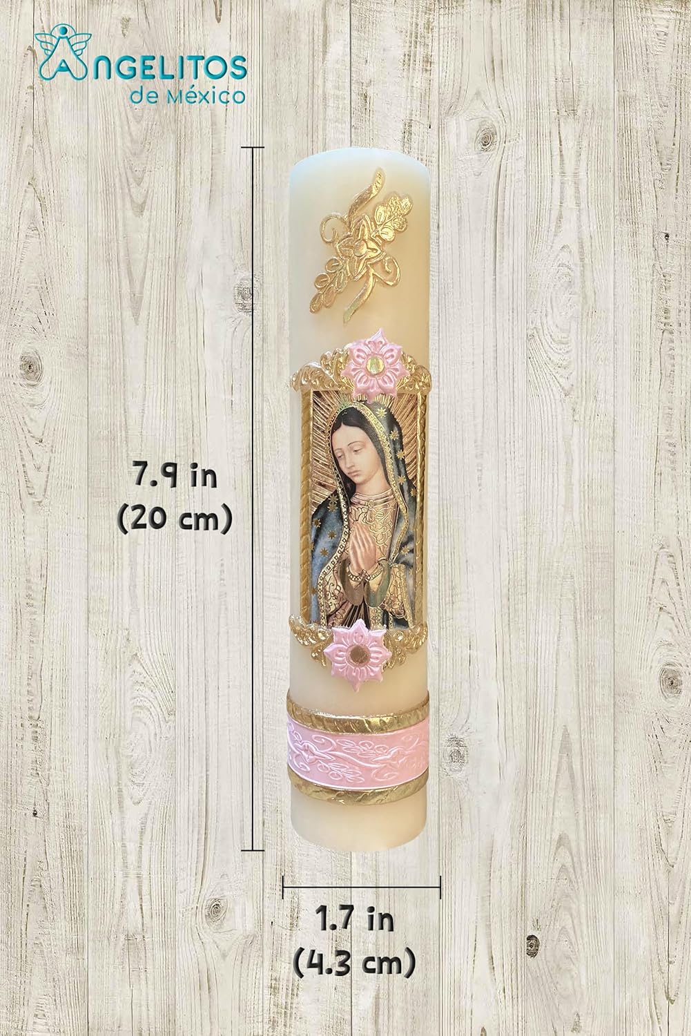 Angelitos de Mexico Guadalupana Devotional Candle