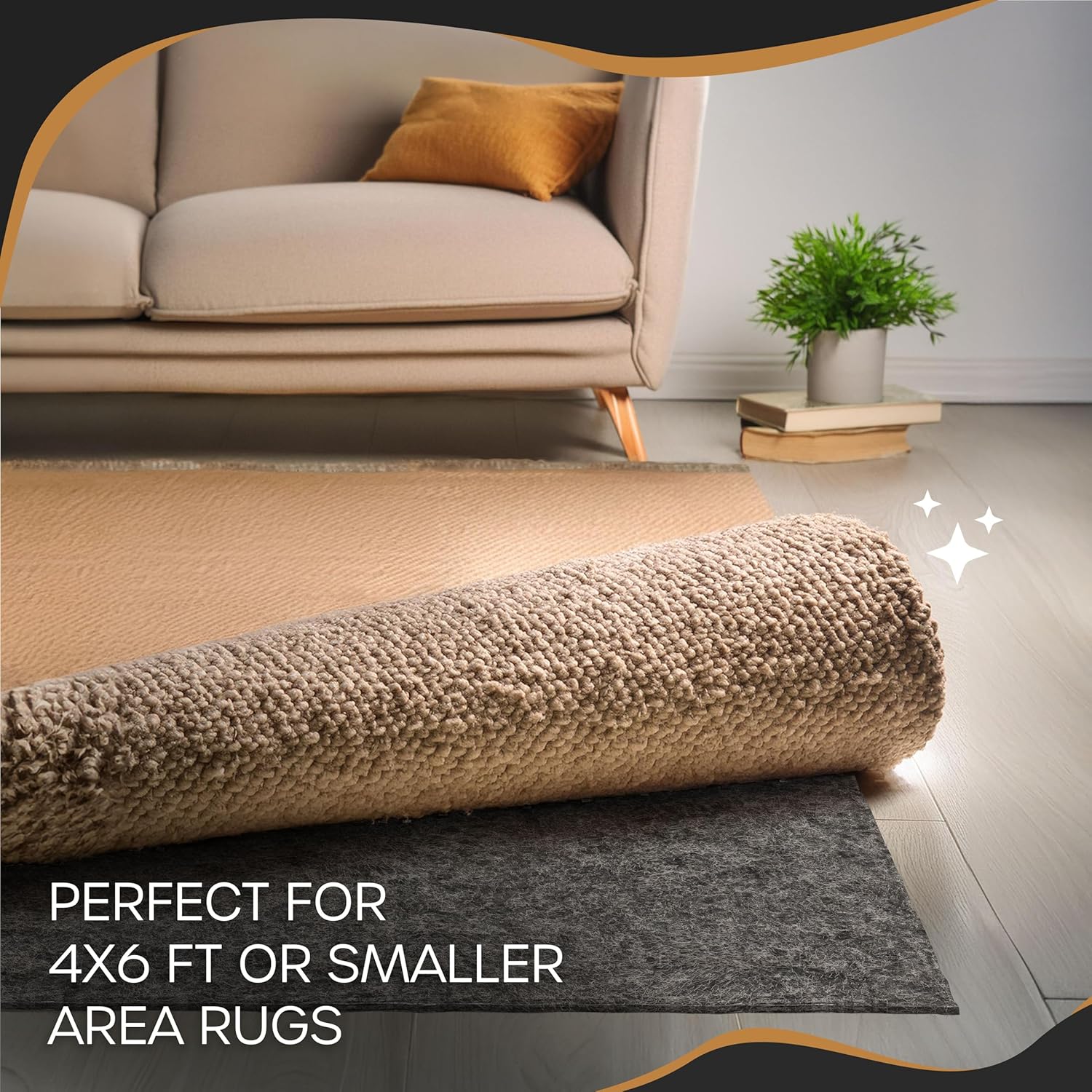 Nevlers 4x6 Felt TPO Non Slip Rug Pad