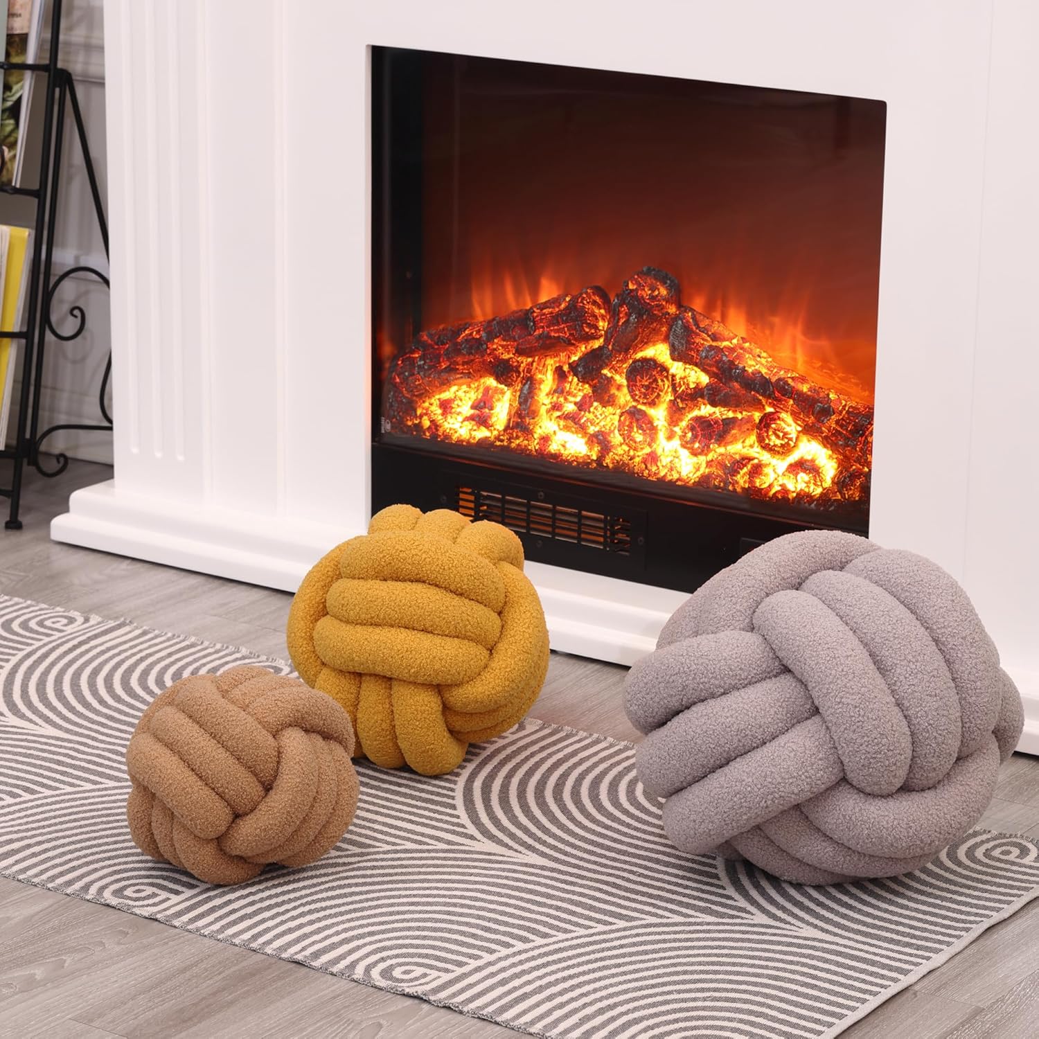 Petrella Knot Pillow Ball Round Throw Pillow Home Decor Cushion