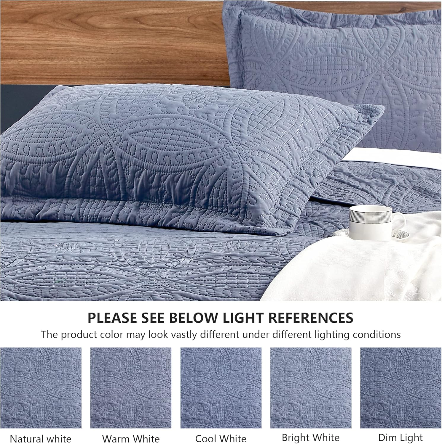 Loves Cabin King Size Quilt Set Blue Bedspreads