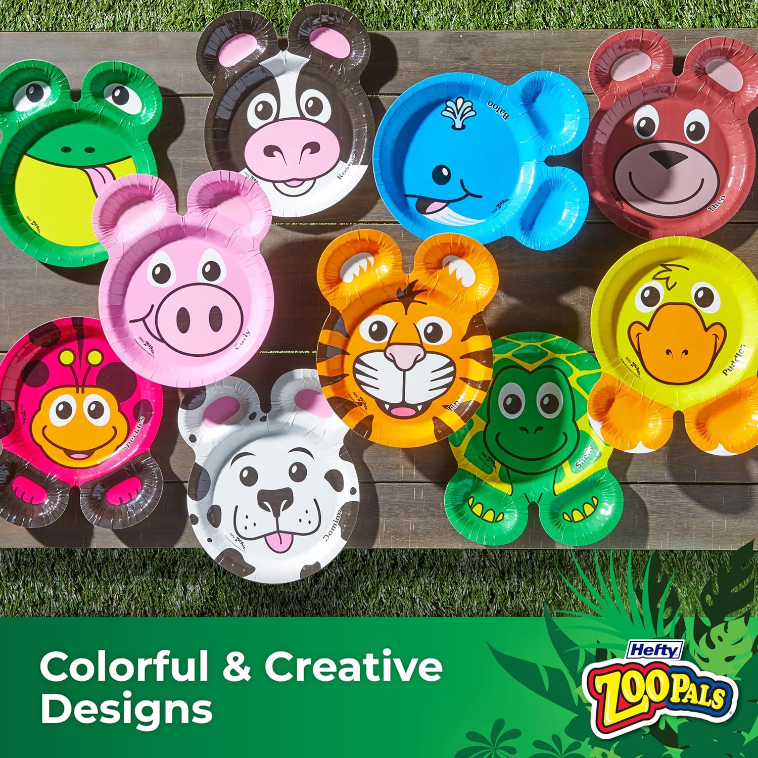 Hefty Zoo Pals Party Paper Plates 20 Count