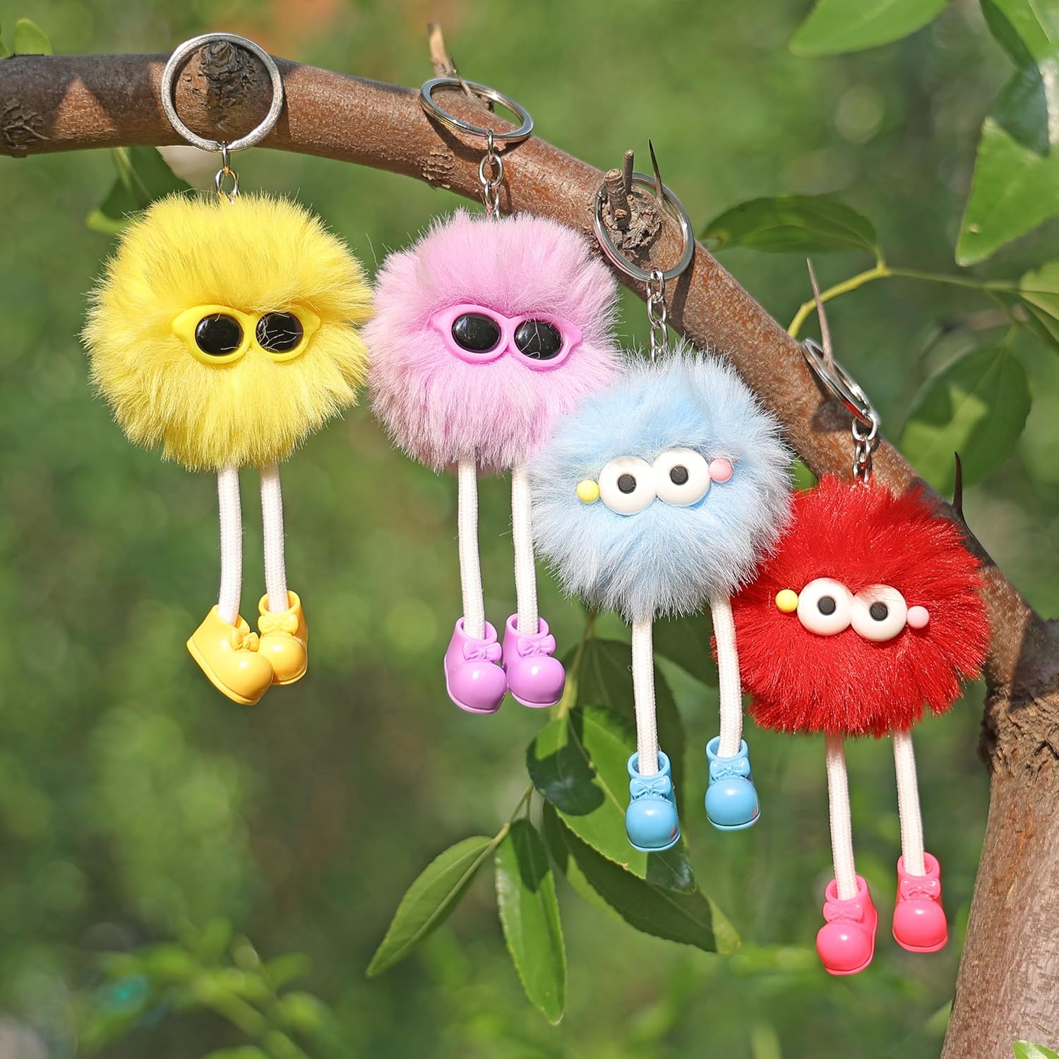 24pcs Kids Keychains Plush Toys for Birthday School Party