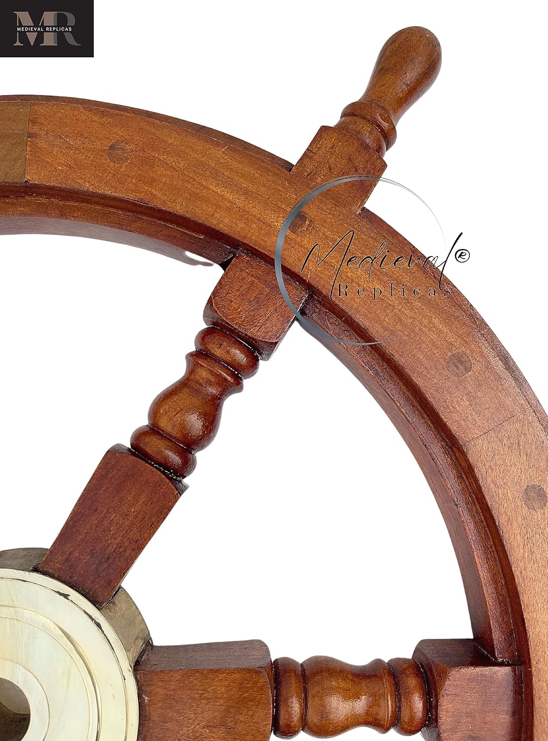 Medieval Replicas Ship Wheel Wooden 24 Inch Brown