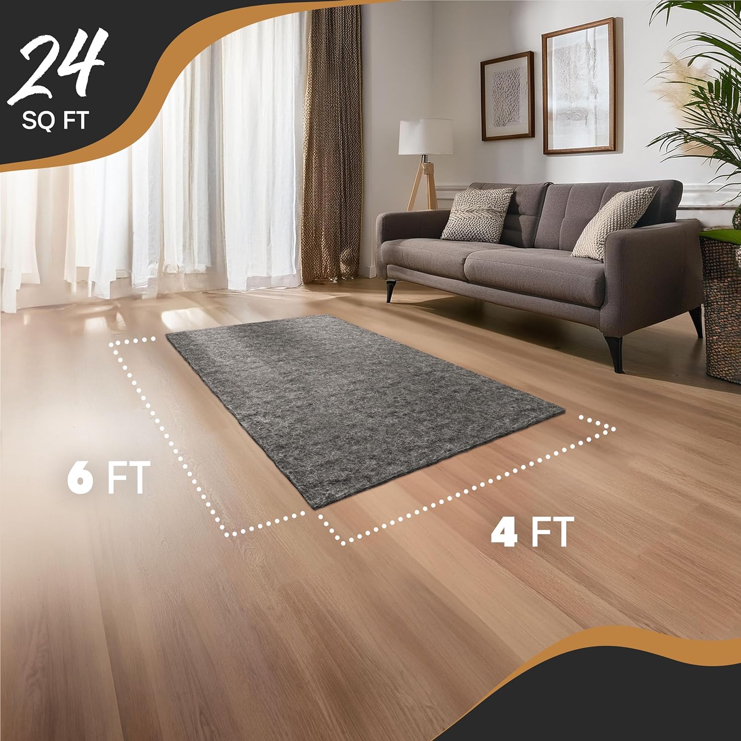 Nevlers 4x6 Felt TPO Non Slip Rug Pad