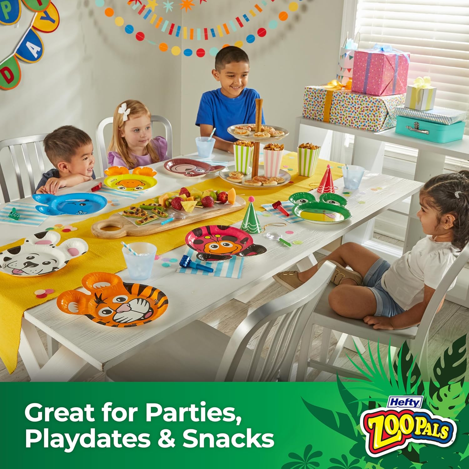 Hefty Zoo Pals Party Paper Plates 20 Count