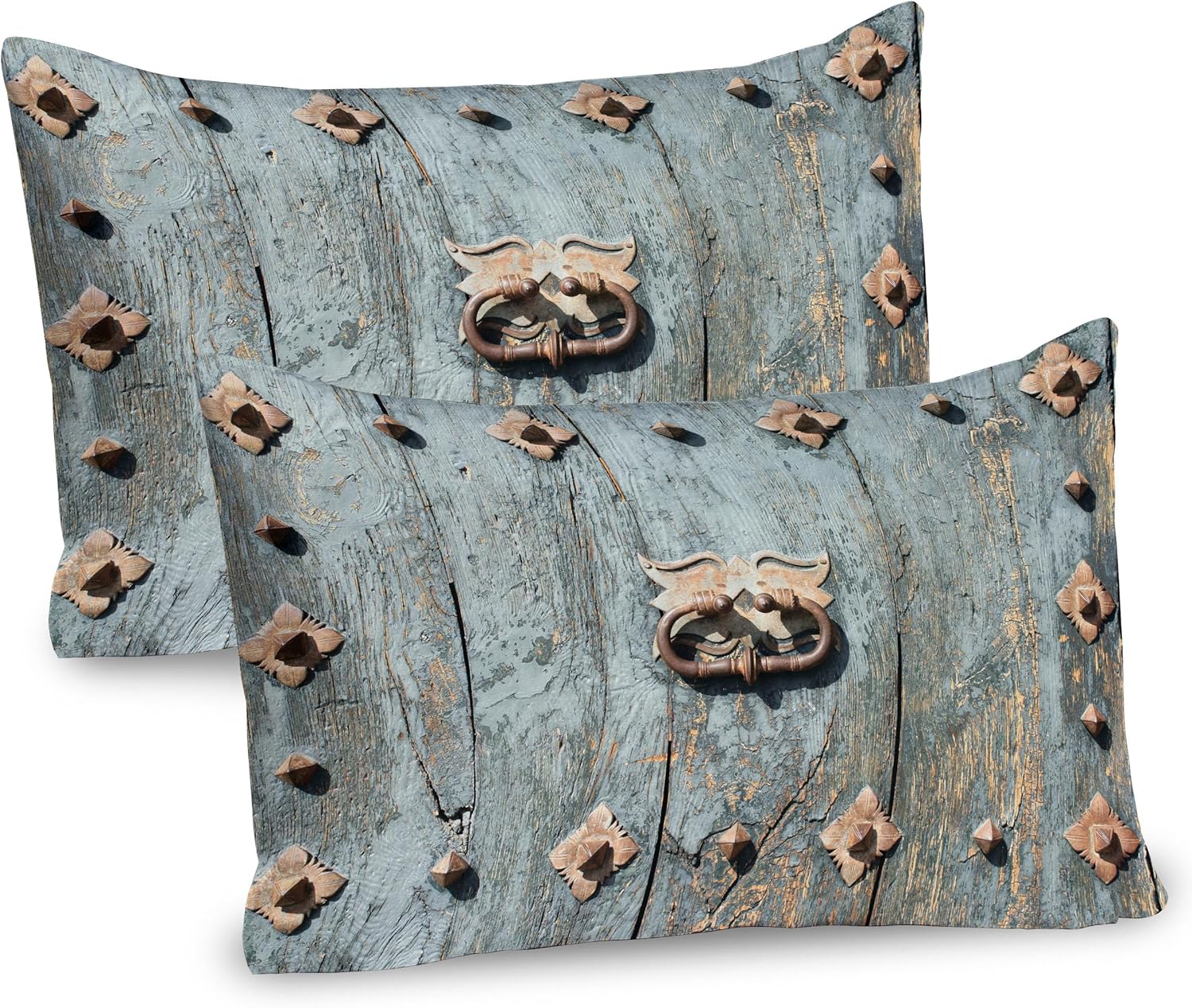 Ambesonne Rustic Pillow Sham Set of 2 Turquoise