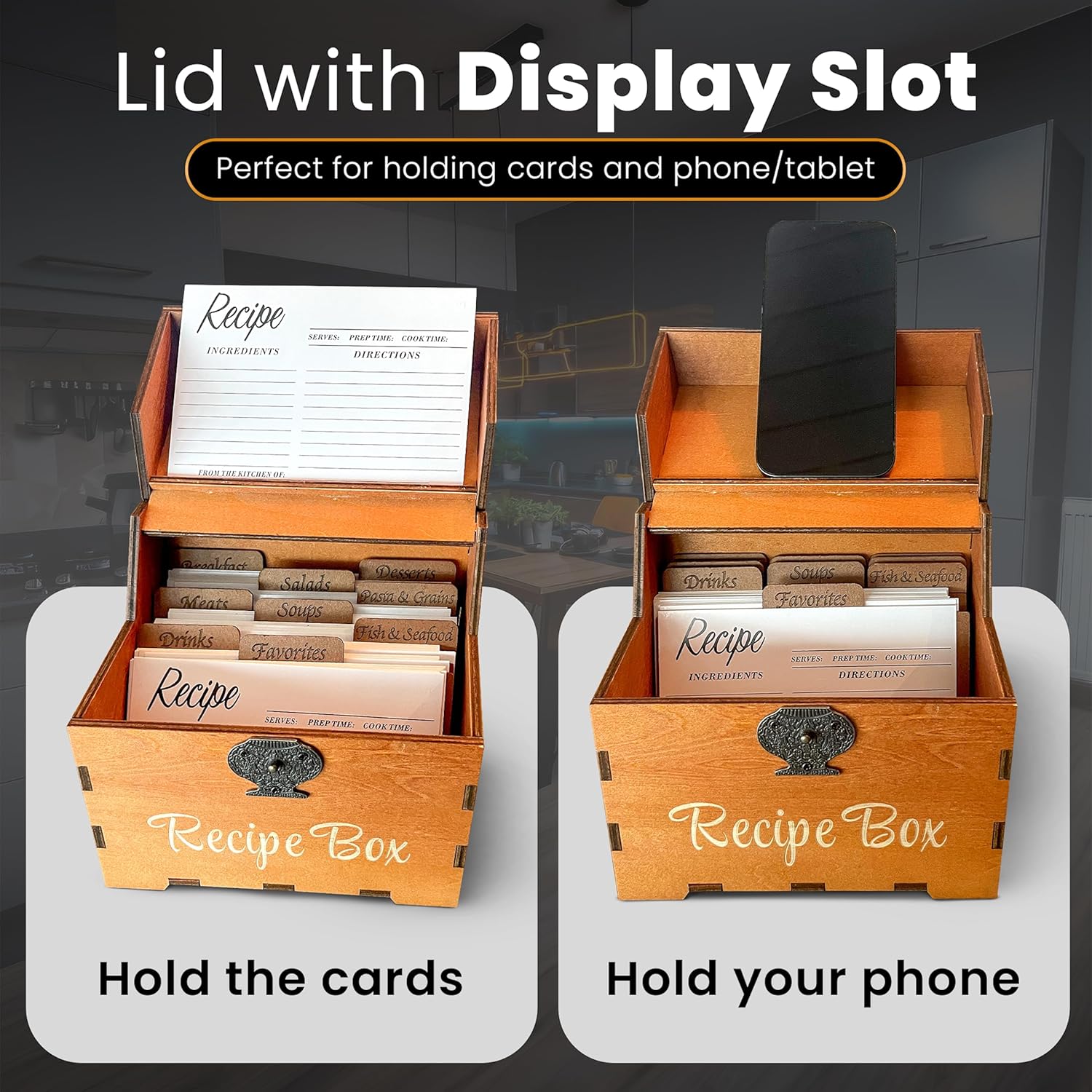 Albino Monkey Recipe Holder with 100 Cards and 9 Dividers