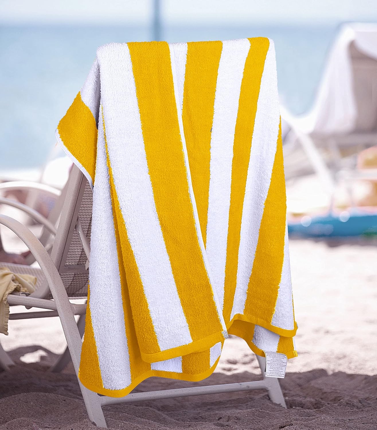 Utopia Towels 4 Pack Cabana Stripe Beach Towels 30x60 Inches