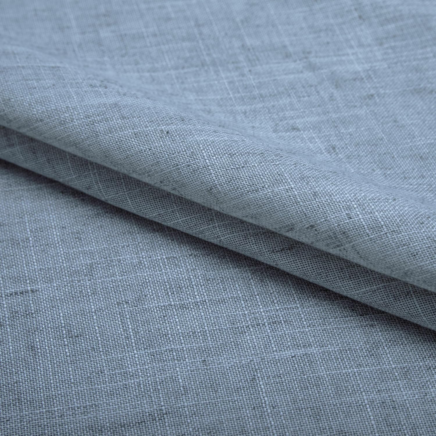 Dusty Blue Sheer Curtains for Sliding Glass Door 2 Panels Set