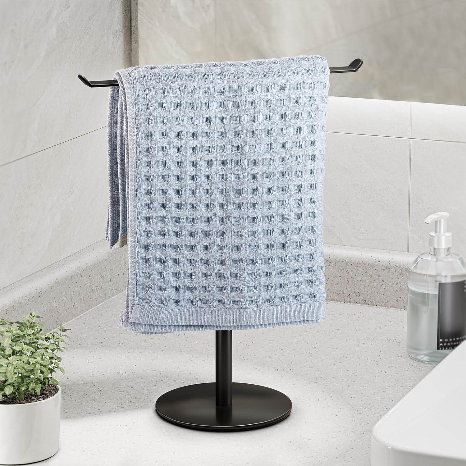 Stainless Steel T-Shape Towel Holder for Bathroom and Kitchen
